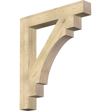 Ekena Millwork Merced Block Rough Sawn Bracket, Douglas Fir, 6"W x 42"D x 48"H BKT06X42X48MRC05RDF